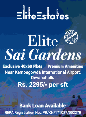 Bank loan available on Elite Sai Gardens, Devanahalli Bangalore